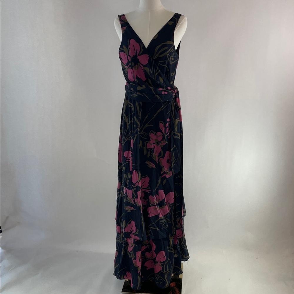 Slate & Willow Floral Wrap Gown, L - Picture 14 of 16